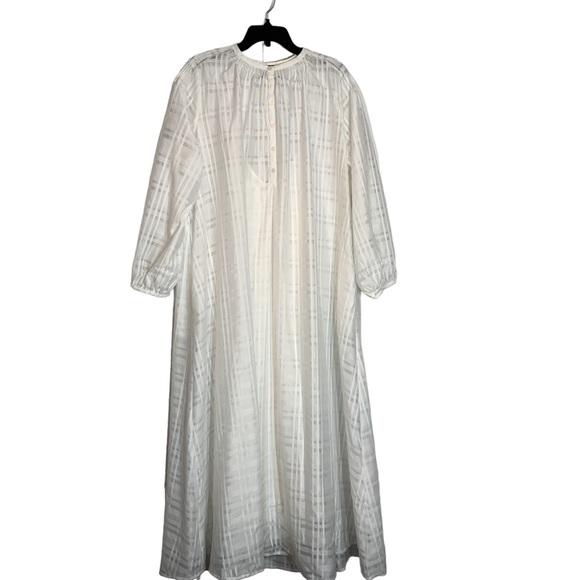 BIRGITTE HERSKIND Karma Organza Long Sleeve Maxi Dress in White - Picture 4 of 13
